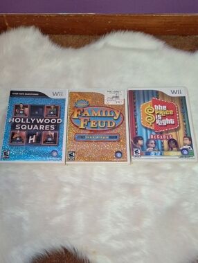 Wii Hollywood Squares, Wii Family Fued, & Wii The Price Is Right Set Of 3 Games